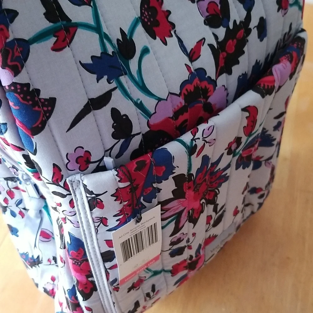 Vera Bradley All-Day Simple Backpack, Vineyard Floral